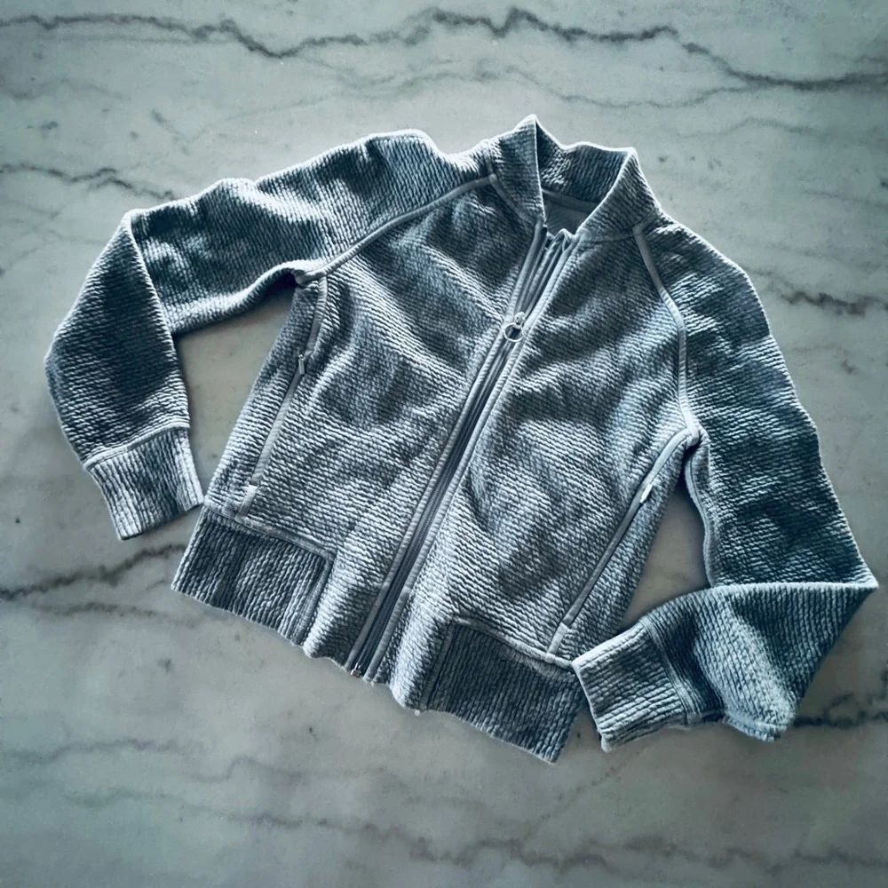LuluLemon On Repeat Bomber Jacket Grey Size 2